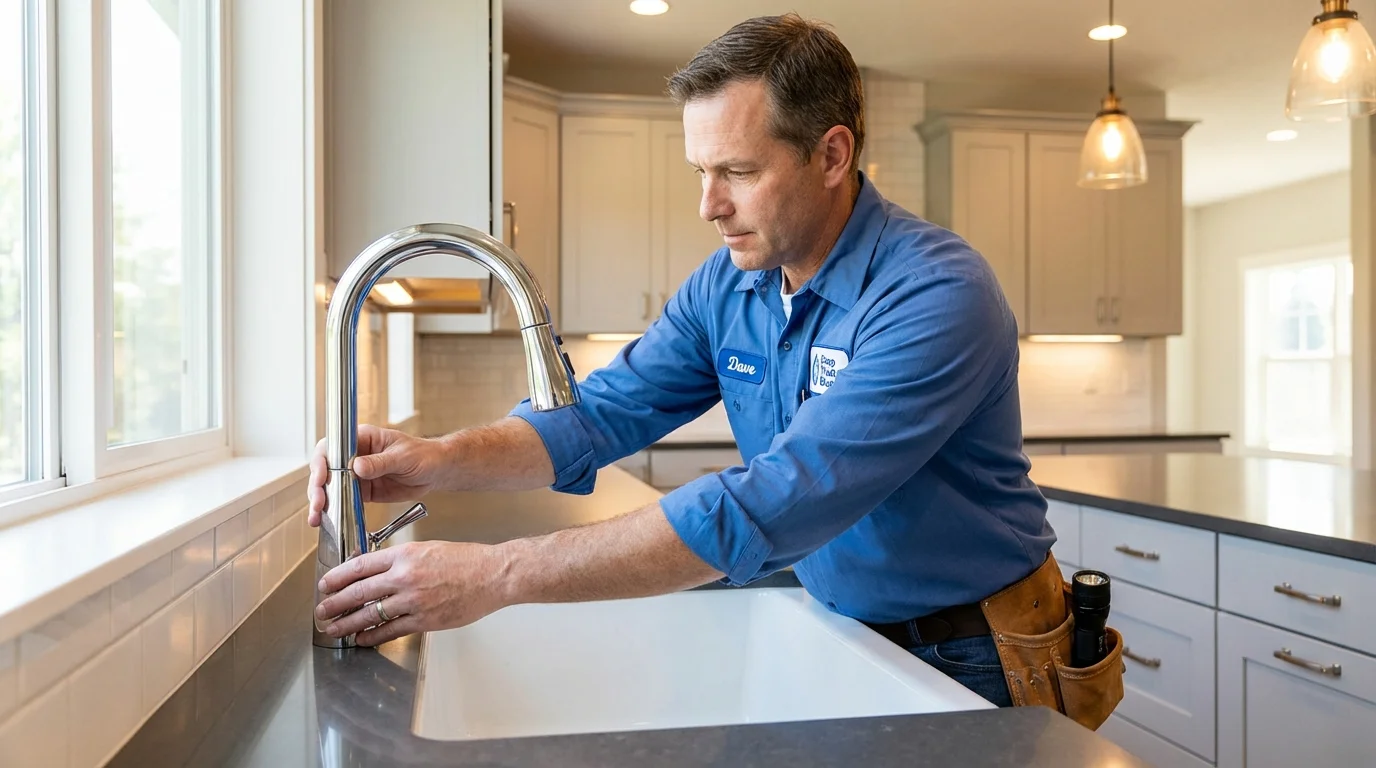 Kitchen faucet installation by Johns Plumbing LLC in Fontana